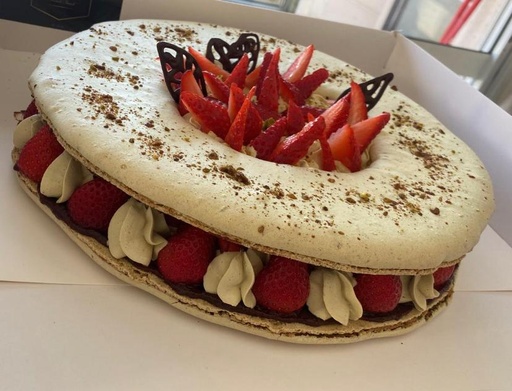 Macaron fraise XL